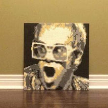 Load image into Gallery viewer, Lego Mosaic "Elton John" by Jack Ferdman w/COA