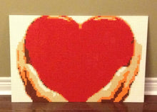 Load image into Gallery viewer, Lego Mosaic "Heart in Hands" by Jack Ferdman w/COA