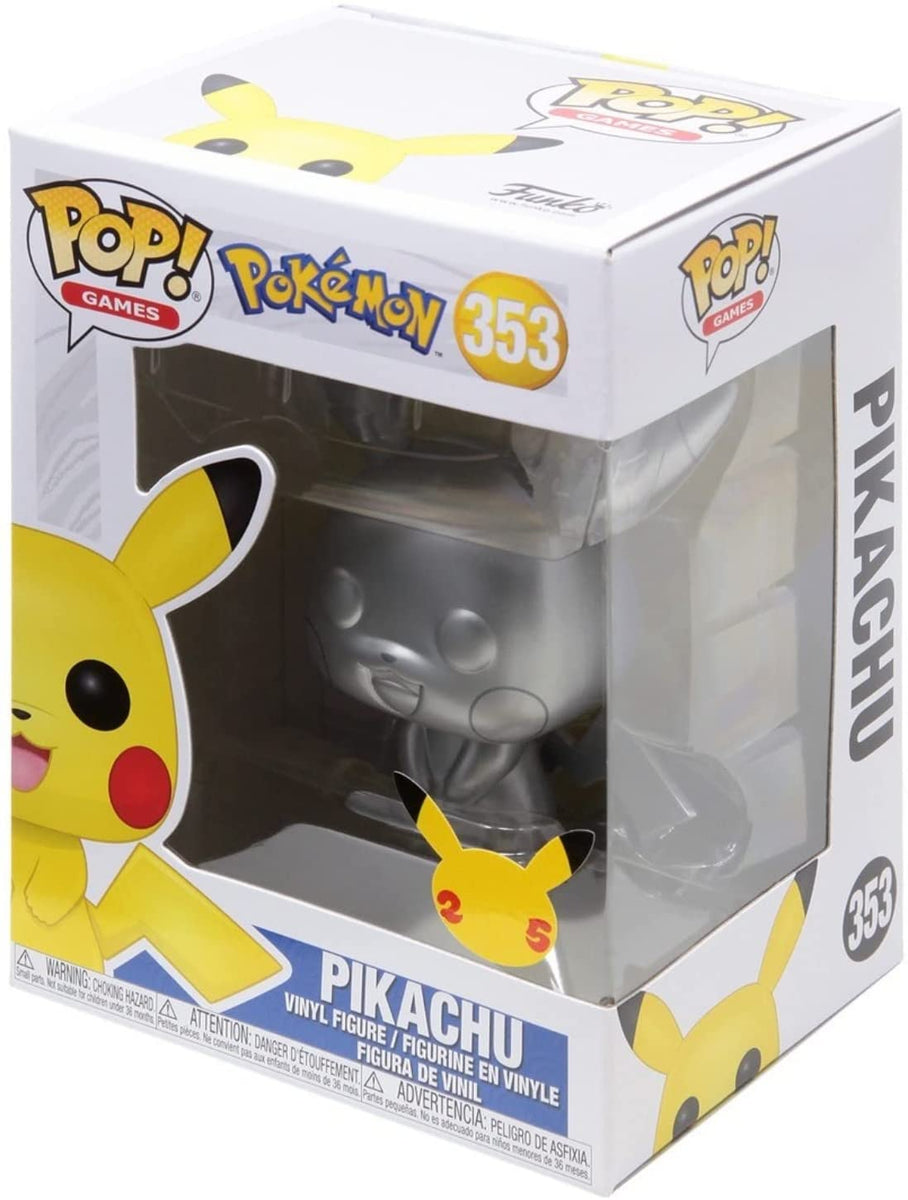 Pokemon - Funko Pop! #353 - Pikachu (Silver Metallic) – Lil Thingamajigs  Hive