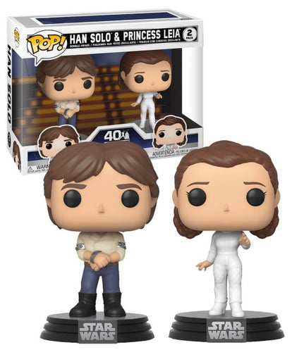 Han Solo & Princess Leia (Empire Strikes Back 40th Anniversary) Funko Pop 2-pack