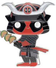 Load image into Gallery viewer, Large Enamel Funko Pop! Pin: Marvel - Taco Samurai Deadpool #03