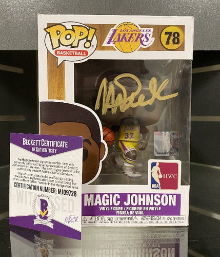 SIGNED Magic Johnson (Los Angeles Lakers) Funko Pop #78 W/COA