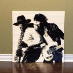 Lego Mosaic "The Boss and the Big Man" by Jack Ferdman