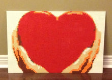Load image into Gallery viewer, Lego Mosaic &quot;Heart in Hands&quot; by Jack Ferdman w/COA