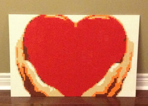 Lego Mosaic "Heart in Hands" by Jack Ferdman w/COA