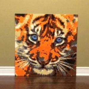 Lego Mosaic "Tiger Cub" by Jack Ferdman w/COA