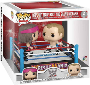 Brett Hart vs. Shawn Michaels in Wrestling Ring - Moment (WWE) Large Funko Pop