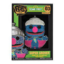 Load image into Gallery viewer, Large Enamel Funko Pop! Pin: Sesame Street - Super Grover #03