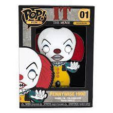 Load image into Gallery viewer, Large Enamel Funko Pop! Pin: Horror - Pennywise 1990  #01