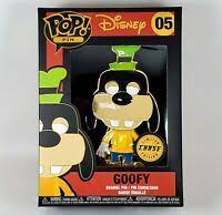 Load image into Gallery viewer, Large Enamel Funko Pop! Pin: Disney - Goofy #05 LIMITED EDITION CHASE