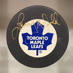 SIGNED Lanny McDonald (Toronto Maples Leafs) Puck (w/COA)