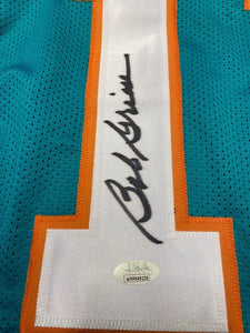 SIGNED Bob Griese (Miami Dolphins) Jersey w/Career Stats and COA