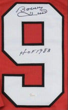 Load image into Gallery viewer, SIGNED Bobby Hull Chicago Black Hawks Jersey (w/COA)