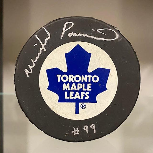 SIGNED Wilf Paiement (Toronto Maple Leafs) Hockey Puck (w/COA)