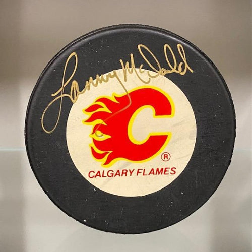 SIGNED Lanny McDonald (Calgary Flames) Puck (w/COA)