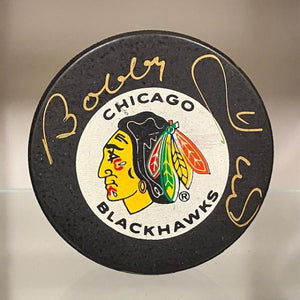 SIGNED Bobby Hull (Chicago Black Hawks) Hockey Puck (w/COA)