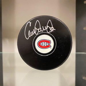 SIGNED Claude Lemieux (Montreal Canadiens) Hockey Puck (w/COA)