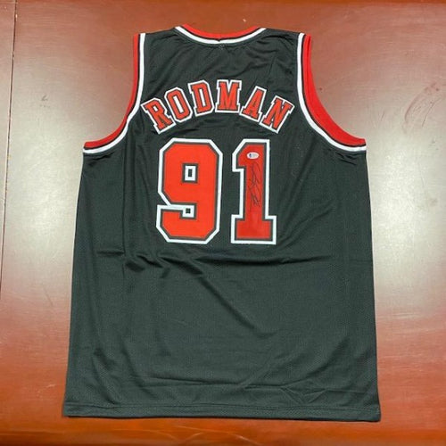 SIGNED Dennis Rodman (Chicago Bulls - Away) Basketball Jersey (w/COA)