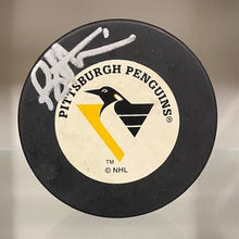 Load image into Gallery viewer, SIGNED Bryan Trottier (Pittsburgh Penguins) Hockey Puck (w/COA)