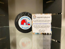 Load image into Gallery viewer, SIGNED Michel Goulet Quebec Nordiques Puck (w/COA)