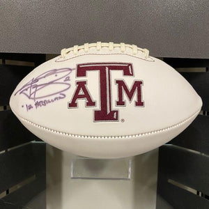 SIGNED Johnny Manziel (Texas A&M) Aggies Logo Football w/COA