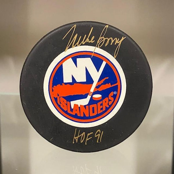 SIGNED Mike Bossy (New York Islanders) Hockey Puck (w/COA)