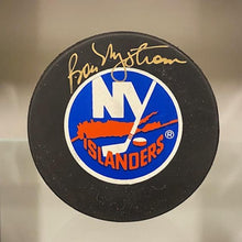 Load image into Gallery viewer, SIGNED Bob Nystrom (New York Islanders) Hockey Puck (w/COA)