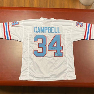SIGNED Earl Campbell (Houston Oilers) Jersey (w/COA Hologram)