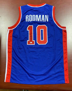 SIGNED Dennis Rodman (Detroit Pistons) Basketball Jersey (w/COA)