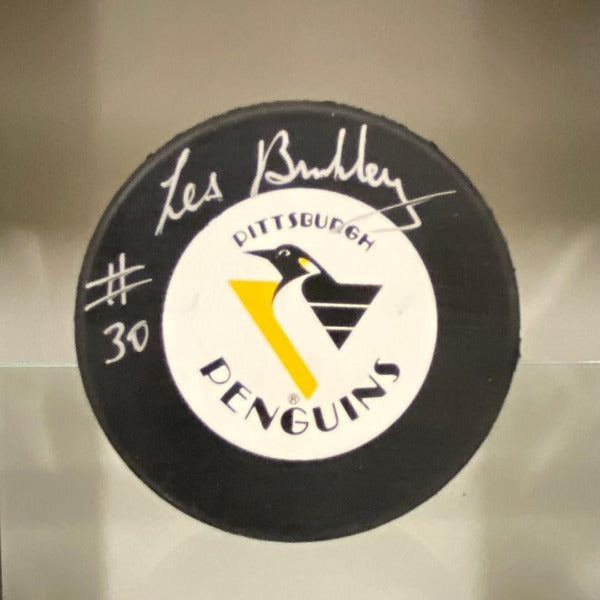 SIGNED Les Binkley (Pittsburgh Penguins) Hockey Puck (w/COA)