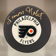 Load image into Gallery viewer, SIGNED Simon Nolet (Philadelphia Flyers) Puck (w/COA)