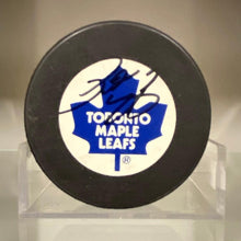 Load image into Gallery viewer, SIGNED Peter Zezel (Toronto Maple Leafs) Hockey Puck (w/COA)