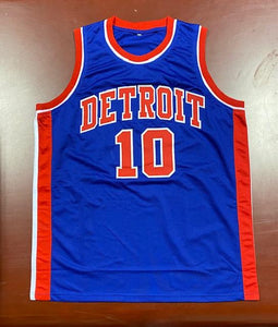 SIGNED Dennis Rodman (Detroit Pistons) Basketball Jersey (w/COA)