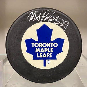 SIGNED Mike Palmateer (Toronto Maple Leafs) Puck (w/COA)