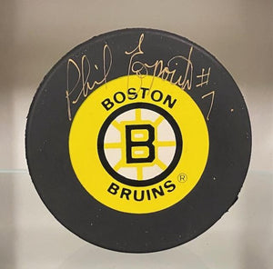 SIGNED Phil Esposito (Boston Bruins) Hockey Puck (w/COA)
