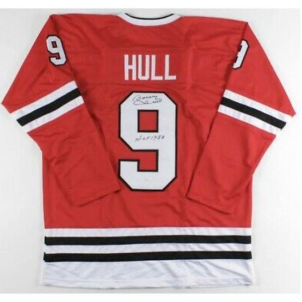 SIGNED Bobby Hull Chicago Black Hawks Jersey (w/COA)