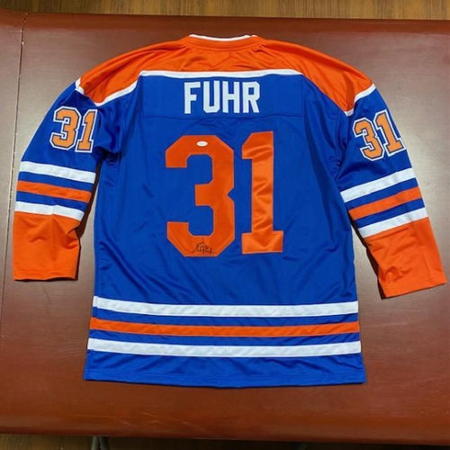 SIGNED Grant Fuhr Edmonton Oilers Jersey (w/COA)